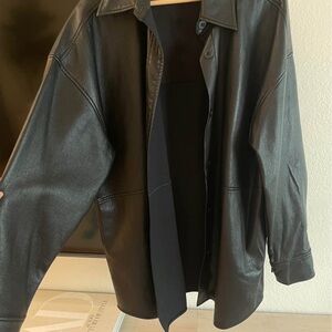 Aritzia Black Leather Jacket
